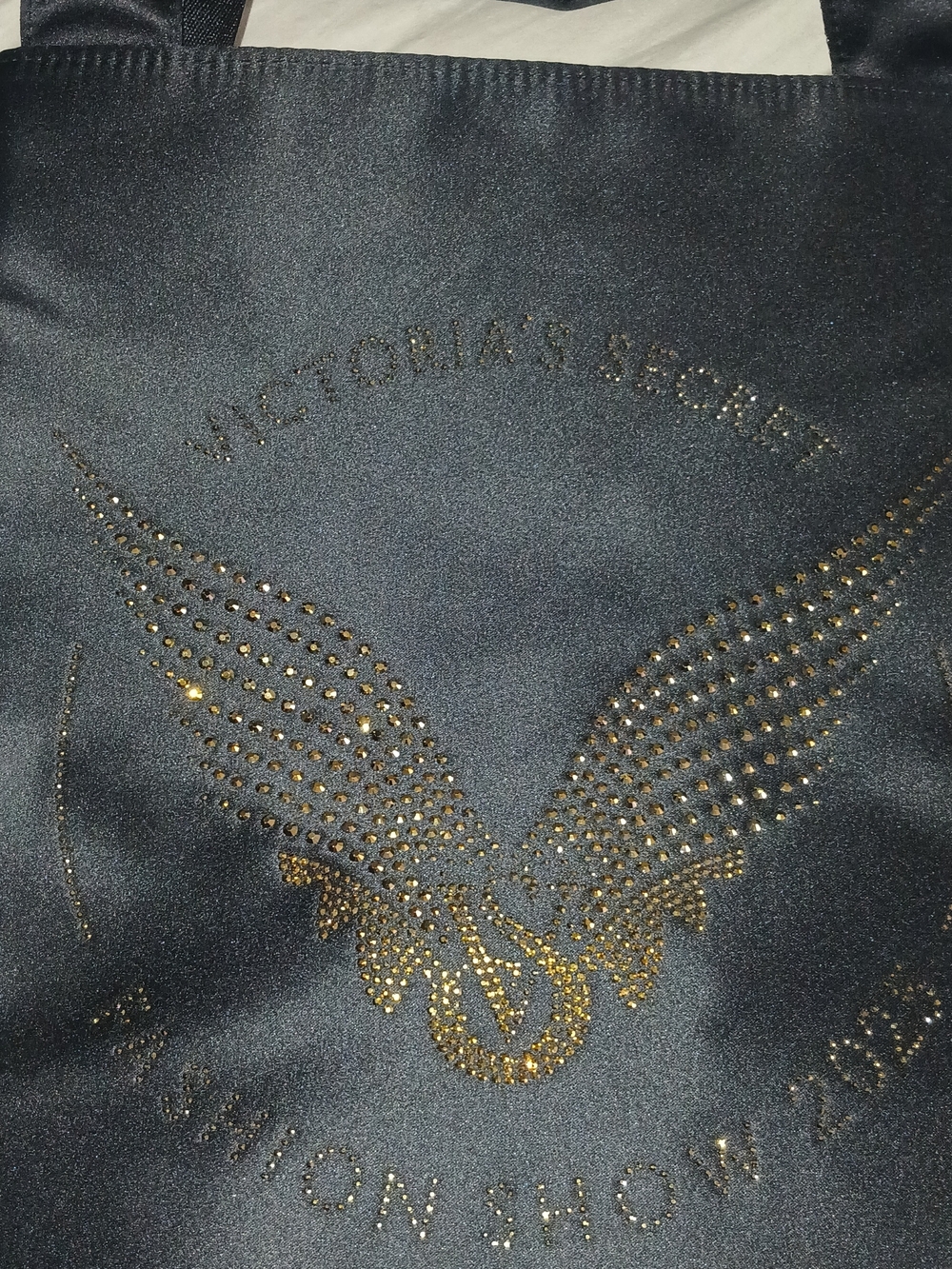 Victoria's Secret Black Tote with Gold Stud Accents Fashion Show 2025